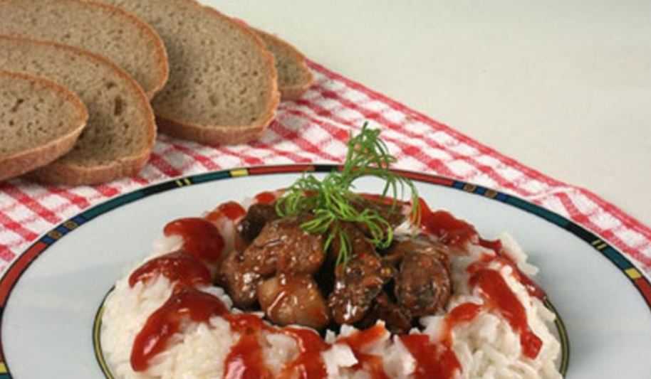 Рецепт гусиной печени в томатном соусе