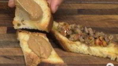 кростини с куриной печенью