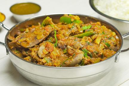 Куриная печень по-индийски