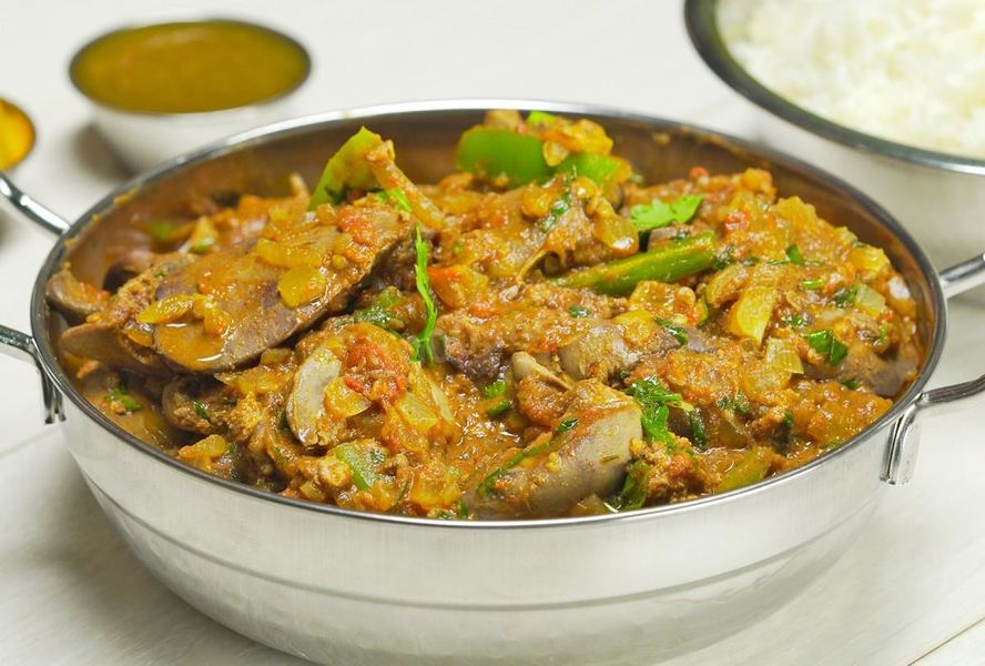 Куриная печень по-индийски