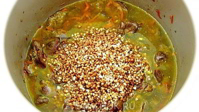 куриная печень с гречкой в мультиварке