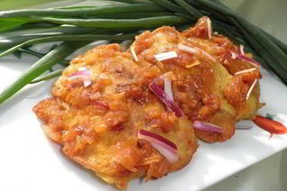 Куриная печень с манго