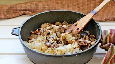 куриная печень с шампиньонами