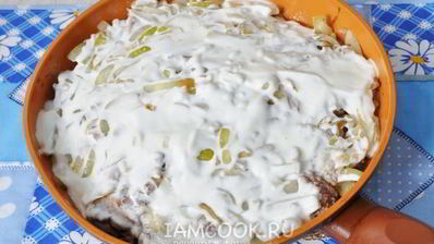 куриная печень тушеная в сметане