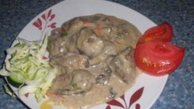 куриная печень в соусе