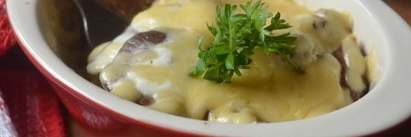 Куриная печень запеченная с сыром