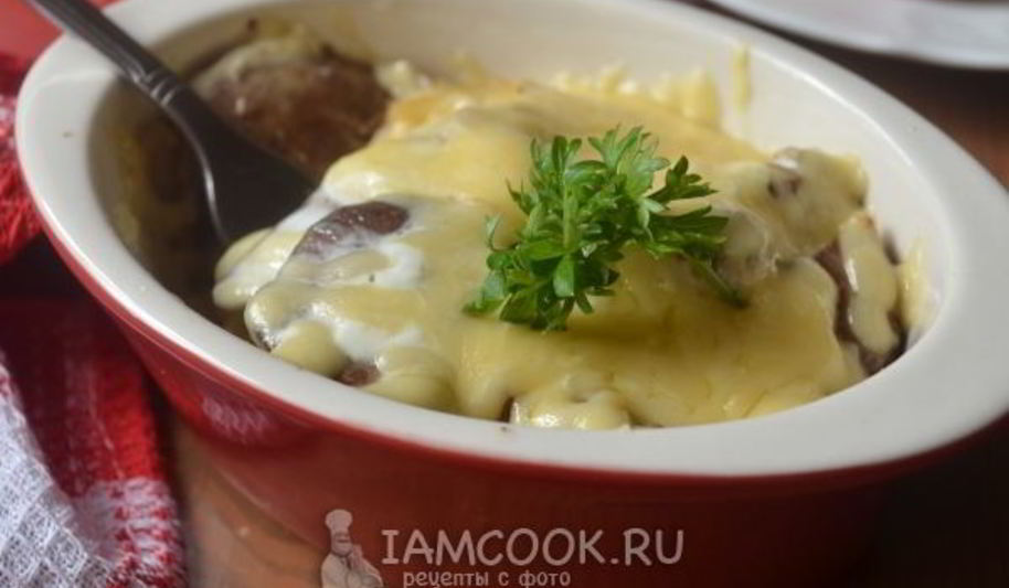 Рецепт куриной печени запеченной с сыром