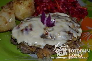 Нежная печень с яблоками