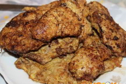 Отбивные из печени свиной