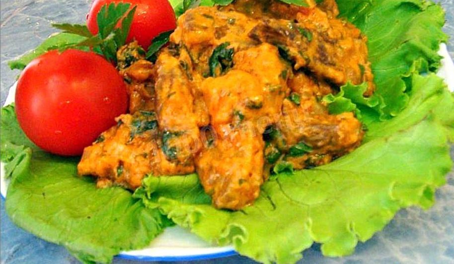 Рецепт печени говяжья по-строгановски классически