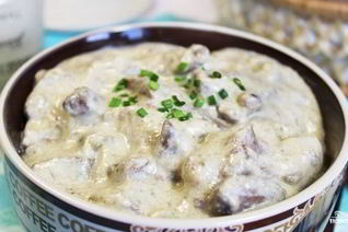 Печень индейки со сметаной