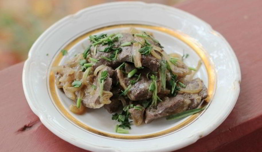 Рецепт печени по-строгановски