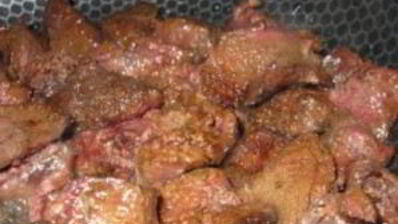 печень с грибами в сметане