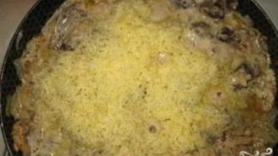 печень с грибами в сметане