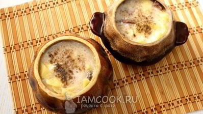 печень с картошкой в горшочке