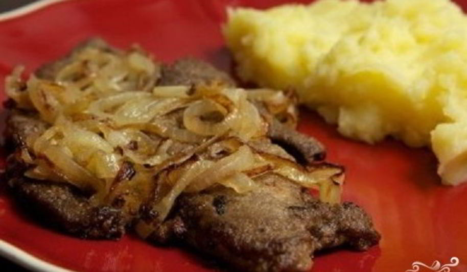 Рецепт печени с луком