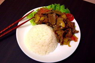 Печень в азиатском стиле