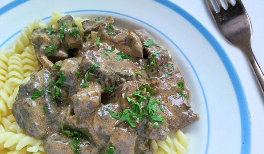 Рецепт свиной печени по строгановски