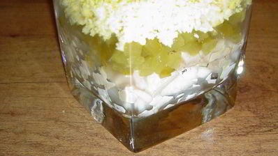 веррины с красной икрой и печенью трески