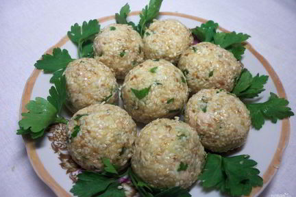 Закусочные шарики с печенью трески