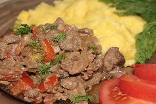 Жареная куриная печень