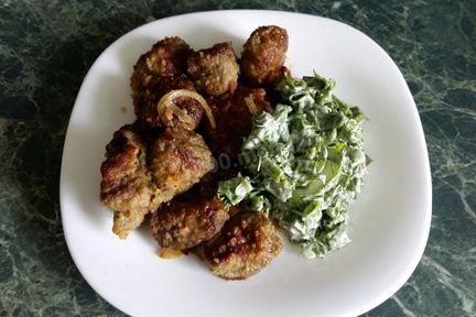 Жареная печень с луком