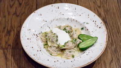 домашние пельмени с телятиной