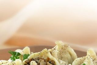 Хинкали с белыми грибами