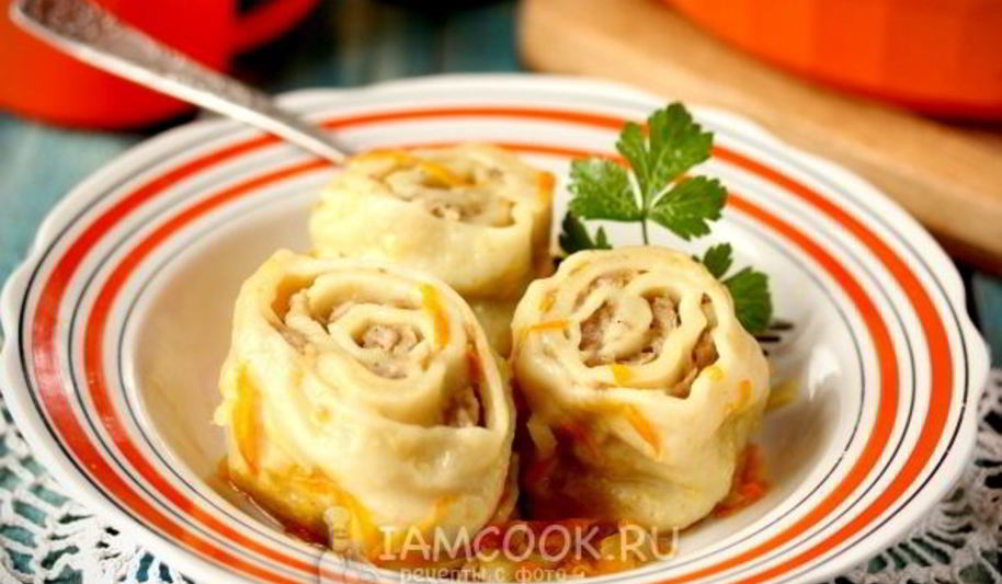 Рецепт ленивых пельменей на сковороде