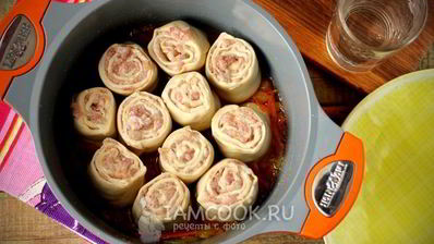 ленивые пельмени на сковороде