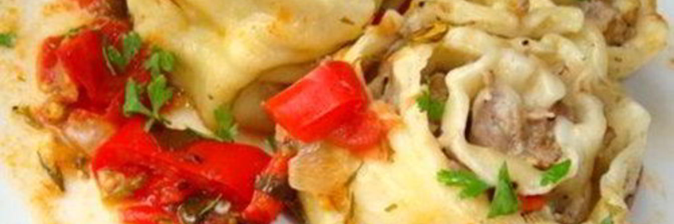 Ленивые пельмени Розочки с мясом