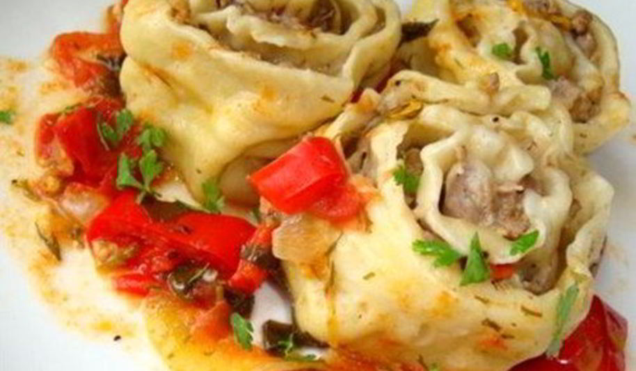 Рецепт ленивых пельменей розочки с мясом