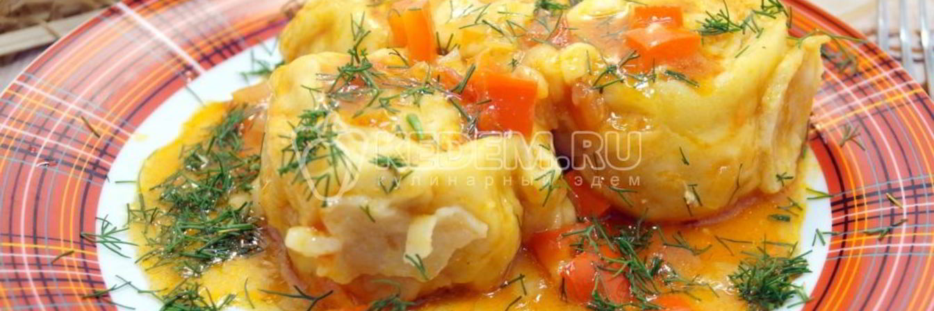 Ленивые пельмени с курицей Грузины