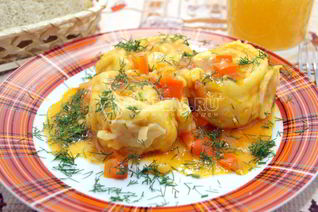 Ленивые пельмени с курицей Грузины