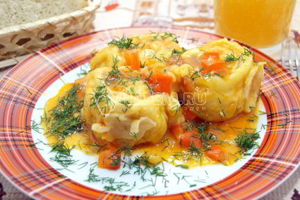 Ленивые пельмени с курицей Грузины