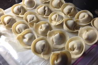 Пельмени c курицей и грибами