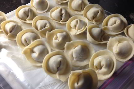 Пельмени c курицей и грибами