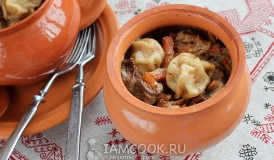 Рецепт пельменей по-амурски в горшочках