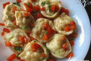 Пельмени с креветками