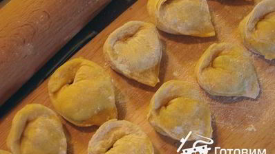 пельмени с креветками