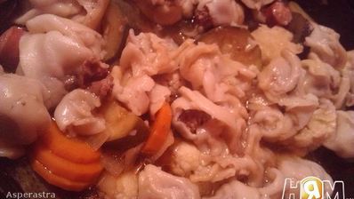 пельмени с овощами