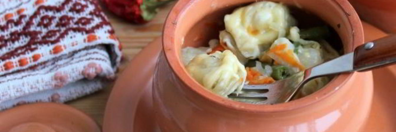 Пельмени в горшочках в духовке