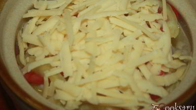 пельмени в омлете с овощами