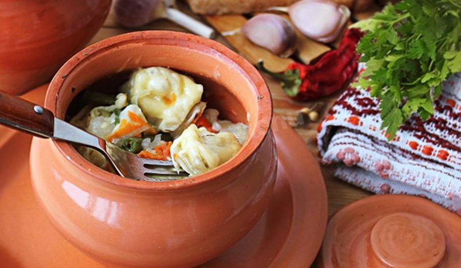 Рецепт пельменей запеченных в горшочке
