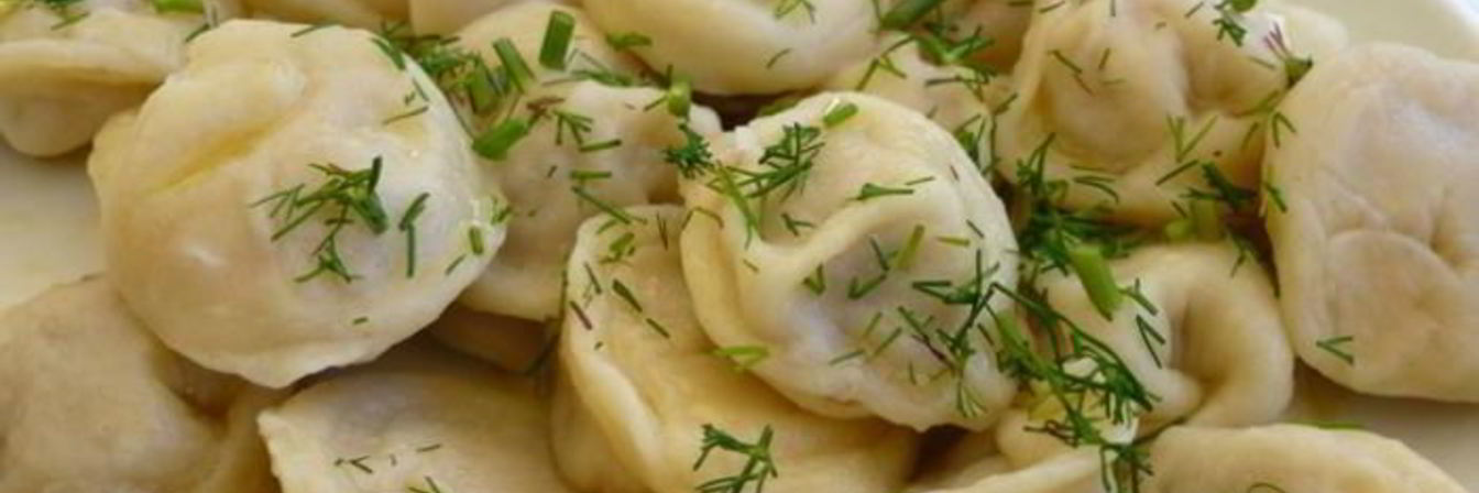 Постные пельмени с капустой