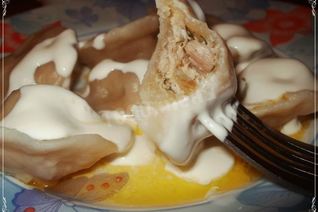 Свиные пельмени с начинкой из отварного мяса