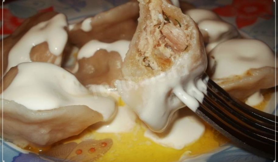 Рецепт свиных пельменей с начинкой из отварного мяса