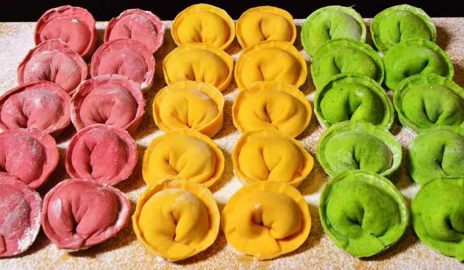 Рецепт цветных пельменей