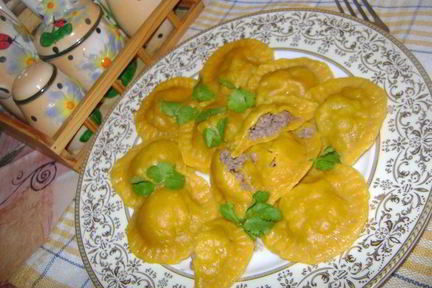 Тыквенные пельмешки