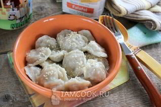 Веганские пельмени с фалафелем